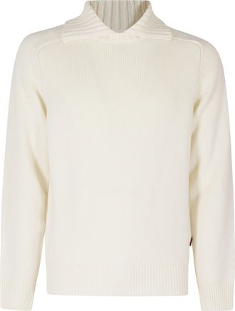 Sebago Unisex Wool Blend Sweater with Maritime-Inspired Open Collar