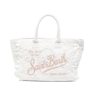 MC2 Saint Barth Tote Bags, female, White, Size: ONE SIZE Vanity Volant N