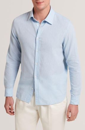 Ted Baker Prynn Regular Fit Linen & Cotton Button-Up Shirt in Light Blue at Nordstrom, Size 2