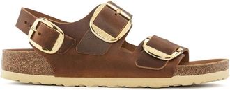 Birkenstock Milano Big Buckle Sandalen - Dames - Sandalen - Bruin - 36 EU - Leer - Schoenen