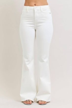 Judy Blue Control Flare Jeans In White