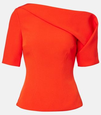 SAFiYAA Marley draped cr&ecirc;pe top