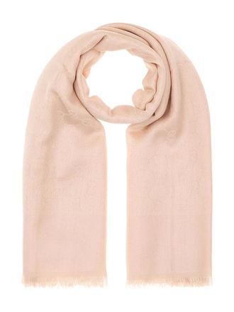 Gucci GG jacquard-motif scarf - women - Cotton/Silk - One Size - Pink