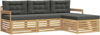 vidaXL Conjunto De Sof&aacute;s De Exterior 4 Uds. Blanco Y Antracita Vidaxl
