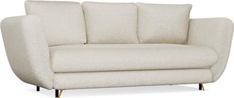 Topeshop Sofa Saris Bege Gold Leg