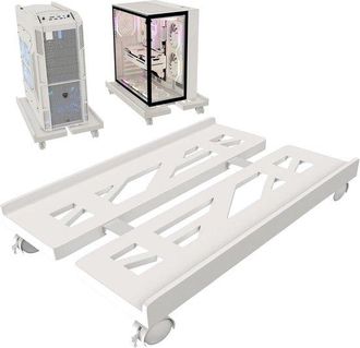No Brand Soporte Para Pc/soporte Para Cpu Debajo Del Escritorio - Ancho Ajustable Con Ruedas Antideslizantes Con Bloqueo - Compatible Con La Mayor&iacute;a De Las Pc 