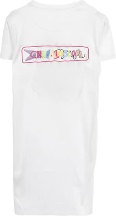 Herm&egrave;s Chevalo Scope embroidered T-shirt dress - women - Cotton - 34 - White