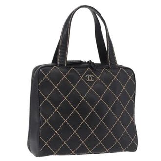 Chanel Pre-owned Vintage Schoudertas - Dames - Pre-owned - Zwart - Maat: ONE Size Leer