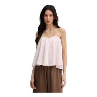 Twinset Top bustier de mezcla de lana - Tops - Mujer - Rosa - XS
