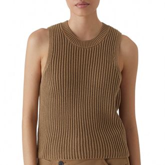 Closed Womens Short Sleeved Knit Top In Nutmeg