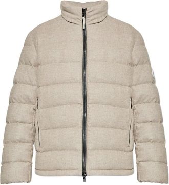 Bogner zip puffer jacket - men - Wool/Polyester/Polyamide/Viscose/Elastane - 50 - Neutrals