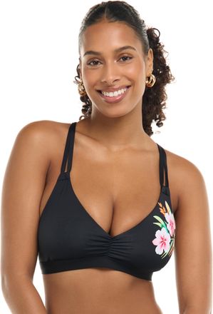 Skye Womens Sarah D, Dd, E, F Cup Bikini Top Swimsuit, Plumeria, F