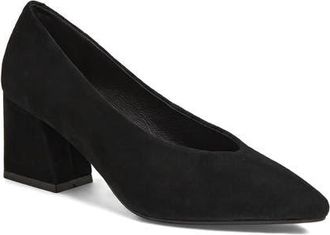 Django & Juliette Moriel Block Heel in Black Wr Suede at Nordstrom, Size 38