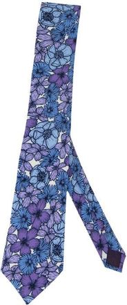Lords of Harlech Taddeo Merino Wool Tie in Dense Floral Lavender at Nordstrom
