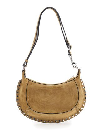 Isabel Marant Womens Shoulder Bag Oksan Beige Suede