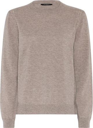 Bruuns Bazaar Charlene BB Ronde Hals Gebreid - Dames - Ronde hals truien - Beige - M - Wol - Truien & Vesten