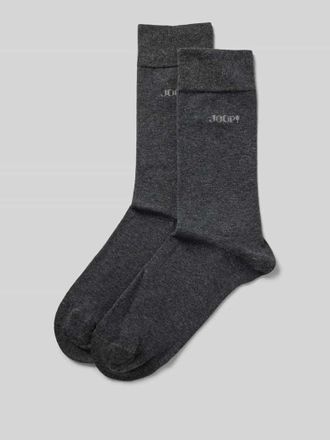 Joop Socken mit Label-Print in Anthrazit Melange, Größe 39-42