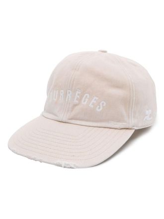 Courr&egrave;ges Light Beige Logo Hat