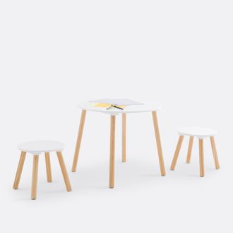 La Redoute Interieurs Tafel en 2 krukjes voor kinderen, Jimi