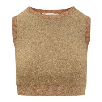 Circus Hotel Sleeveless Crewneck Top - Dames - Ronde hals truien - Geel - L - Truien & Vesten