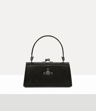Vivienne Westwood Doll XL Bag Python-effect Emboss Black