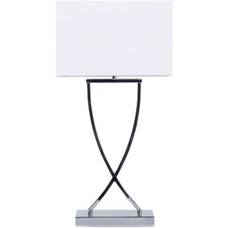 Beliani Lampada da tavolo moderna bianca Yasuni