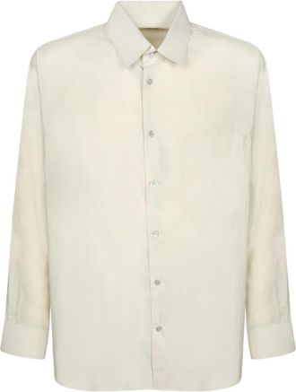 Christophe Lemaire Regular Shirt - Heren - Zakelijke Overhemden - Wit - XL - Katoen - Overhemden