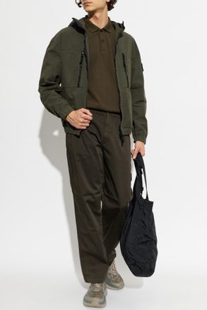 Stone Island Jacket With Logo Patch, Mens, Green