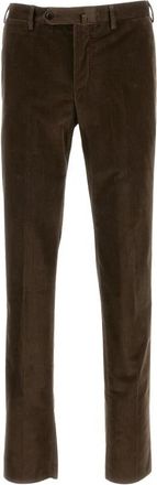 PT01 Ribbed Velvet Pants - Heren - Straight fit broeken - Bruin - XL - Katoen - Broeken