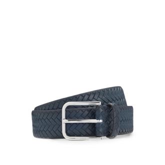 BOSS Pin-buckle belt in woven leather