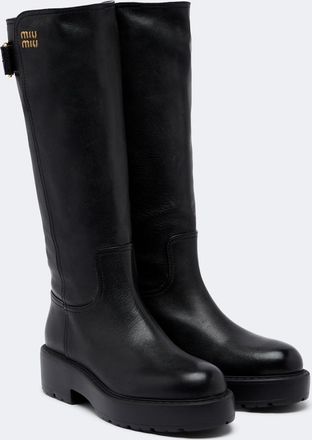 Miu Miu Botas altas de piel