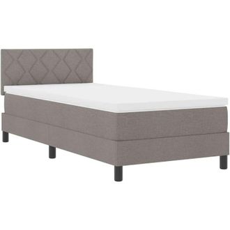 vidaXL Vidaxl Cama Box Spring Con Colch&oacute;n Con Colch&oacute;n Taup&eacute; 90 X 200 Cm Tela