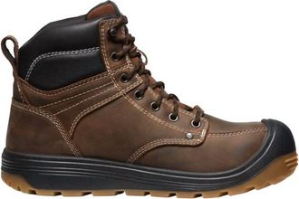 Keen Mens Fort Wayne Wp Carbon Toe Lace Up Boot In Dark Earth/gum