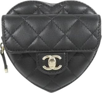 Chanel Pre-owned Lambskin Waist Bag - Dames - Vintage Mini Tas - Zwart - ONE Size - Leer - Vintage