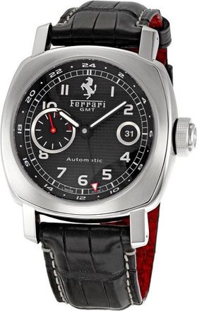 Officine Panerai Pre-owned Panerai Ferrari Grantourismo GMT Black Grid Dial Mens Watch FER00003