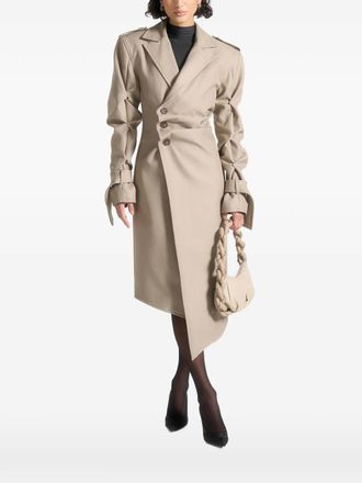 Mani&egrave;re De Voir Joana double-breasted trench coat - Neutrals