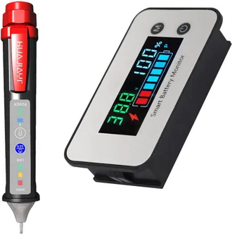 OEM Moniteur De Batterie - 7 V A 100 V - Pour Voiturettes De Golf Motos Electriques Camping Cars Bateaux Automobiles - Affichage Numerique Tension Et Capa
