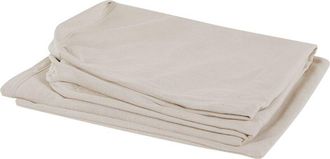 Beliani Beliani - Funda reemplazable de poliéster beige para sofá de 3 plazas rectangular Gilja