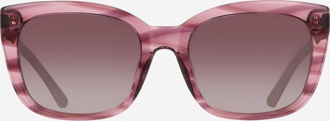Womens Horn Modified Rectangle Sunglasses - Pink