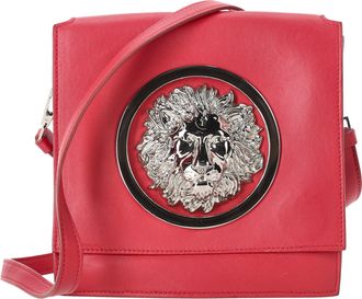 Versace Versus Versace Medusa Flap Crossbody Bag in Red Leather
