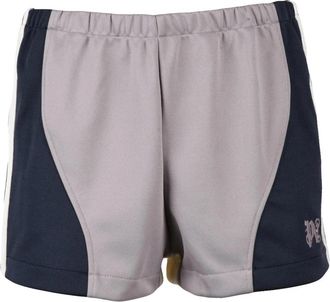 Palm Angels Classic Logo Track Shorts - Dames - Korte Broeken - Paars - S - Polyester - Korte Broeken