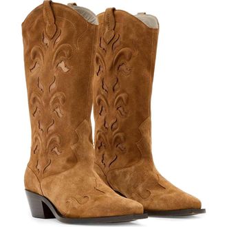 AllSaints Dolly Western Boot in Etch Tan Brown at Nordstrom, Size 10.5Us