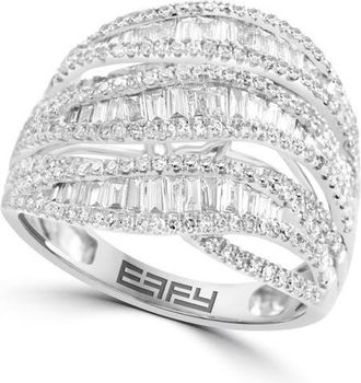 Effy 14K White Gold Diamond Multi-Band Ring in 14K Gold at Nordstrom, Size 7