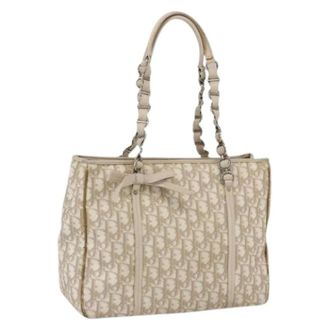 Dior Pre-owned Tote Bags, female, Beige, Size: ONE SIZE Pre-owned Vintage Tote Bag