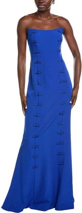 Rene Ruiz Strapless Scoop Neck Column Gown