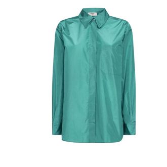 Fendi Shirts, female, Green, L, Silk Taffeta Shirt