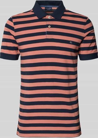 Christian Berg Modern Fit Poloshirt mit Logo-Stitching in Lachs, Gr&ouml;&szlig;e 3XL