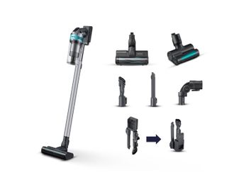 Samsung Jet 75 Turbo Sin Bolsa 0,8 L 550 W Negro, Cromo, Color Menta, Verde Azulado