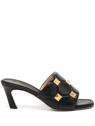 Valentino Garavani Mules Roman Stud in pelle - Nero