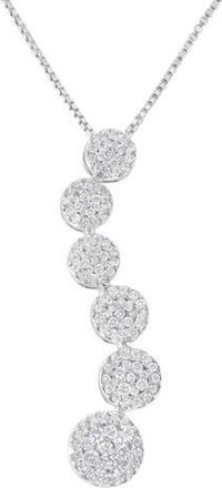 House of Brilliance 14K White Gold 1 cttw Diamond Cluster Journey Pendant Necklace at Nordstrom